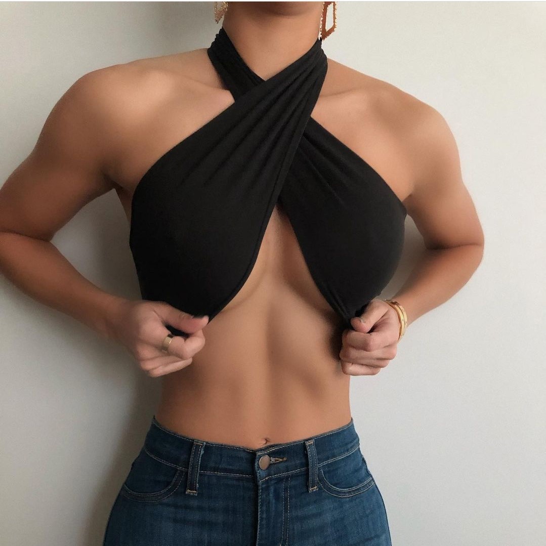 Strapless Bra Backless - عبر الرقبة عارية الذراعين أعلى محصول