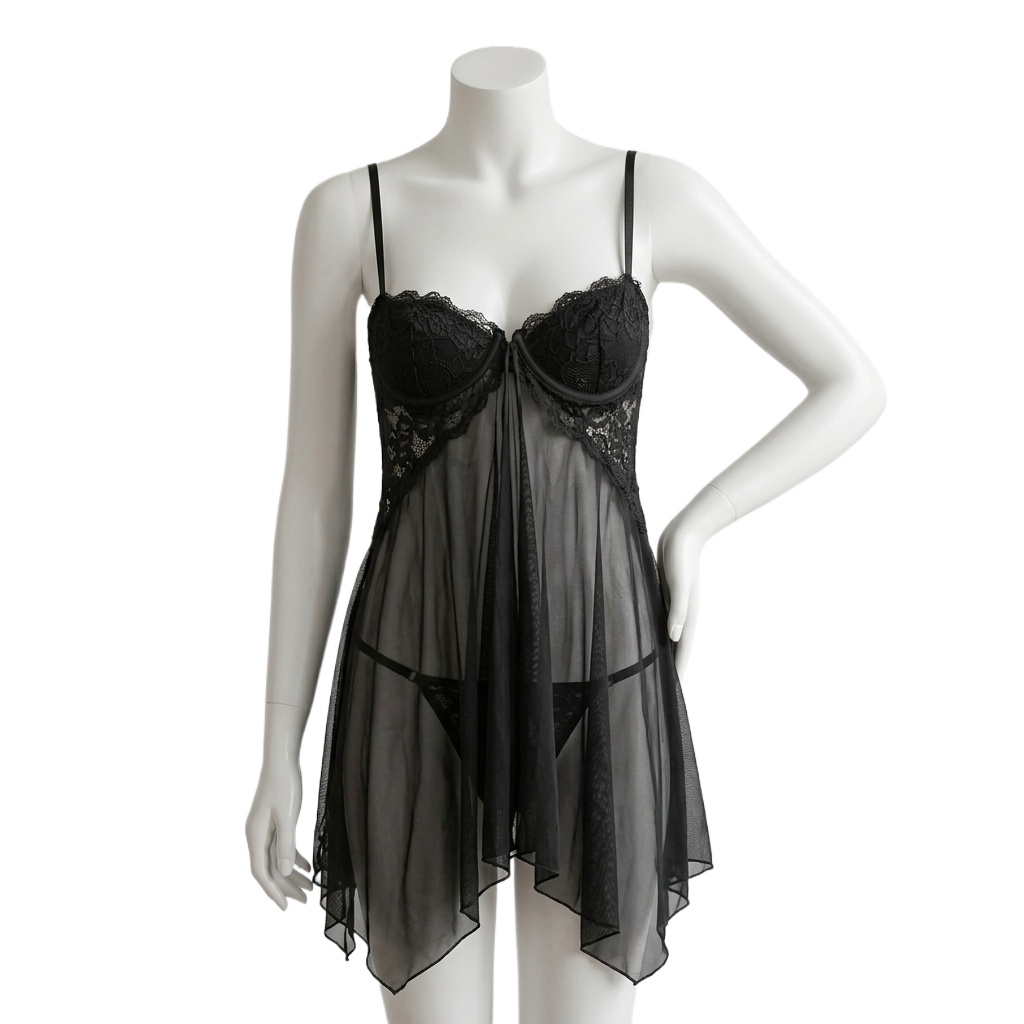 قميص نوم نسائي من الدانتيل الش - مراجعة Babydoll Chemise Night وسعره